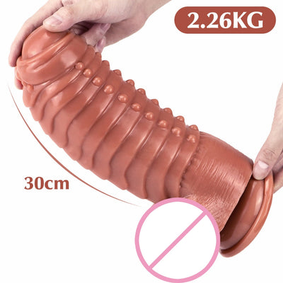 Huge Anal Plug Simulation Dildo Butt Plug with Powerful Sucker Female Masturbation Tool Thick Penis Erotic Sex Toys for Woman
