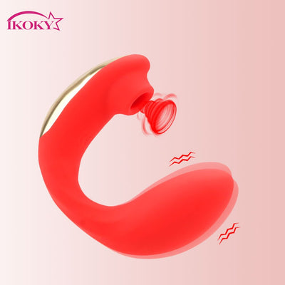 IKOKY Dildo Vagina Sucking Vibrators Sex Toys for Women USB Charging Case Free Bend  Clitoris Stimulator Nipple Sucker