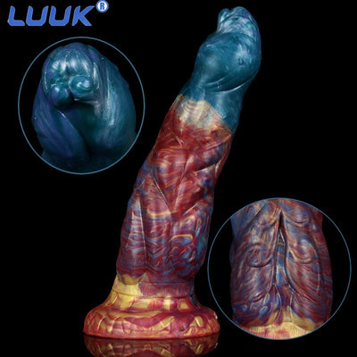 LUUK 6CM Thick Streamer Color Dildo Huge Glans Anal Plug with Powerful Sucker Sex Toys for Women Sexual Fantasy Products