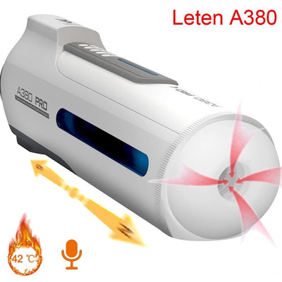 Leten A380 Blowjob Piston Automatic Telescopic Male Masturbator Heating Vagina Sex Toys for Men Thrusting Moaning Machine