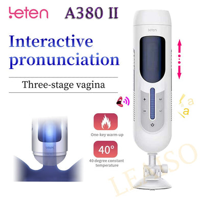 Leten A380 II Sexy Toys for Men Masturbator Cup Vacuum Vagina Fully Automatic Telescopic Glan Stimulator Oral Sucking Sexshop 18