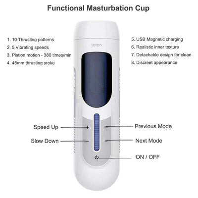 Leten A380 II Sexy Toys for Men Masturbator Cup Vacuum Vagina Fully Automatic Telescopic Glan Stimulator Oral Sucking Sexshop 18
