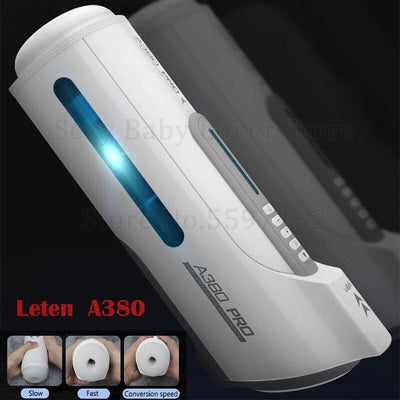Leten A380 Piston Automatic Telescopic Masturbator Heating Vagina Thrusting Moaning Male Masturbation Machine Sex Toy for Men 18