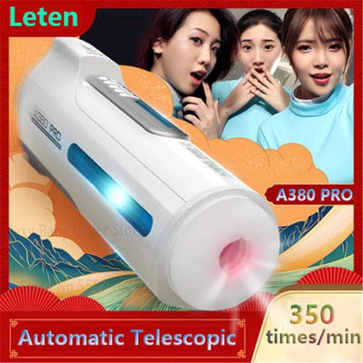 Leten A380 Piston Automatic Telescopic Masturbator Heating Vagina Thrusting Moaning Male Masturbation Machine Sex Toy for Men 18