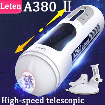 Leten Automatic Telescopic Male Masturbator High Speed Realistic Vagina Thrusting Masturbation with Suction Cup Sex Toys for Men