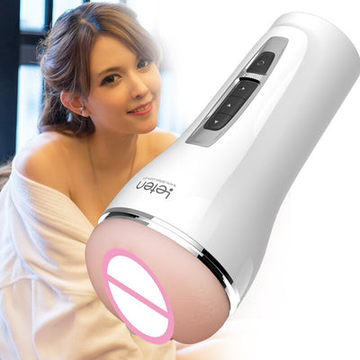 Leten Clamp Sucking Vibrating Male Masturbator Cup Realistic Vagina Real Pussy Sexual Moaning Sex Machine Sex Shop for Man