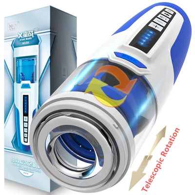 Leten Piston Automatic Telescopic Rotation Male Masturbator Cup Artificial Vaginal Lick Oral Sex Masturbation Sex Toys for Men