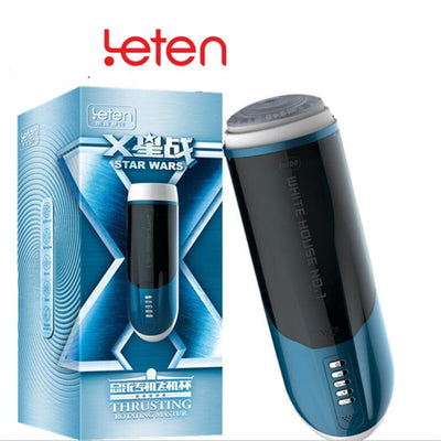 Leten Piston Male Masturbator 4D Channel Automatic Telescopic＆Rotating Thrusting Sex Machine Voice Interaction Sex Toys for Men