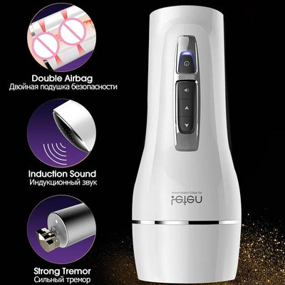 Leten Pocket Pussy Vacuum Suction Male Masturbator Voice Interaction Electric Deep Throat Masturbation Vibrating Sex Toy for Men