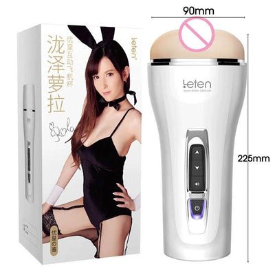 Leten Pocket Pussy Vacuum Suction Male Masturbator Voice Interaction Electric Deep Throat Masturbation Vibrating Sex Toy for Men