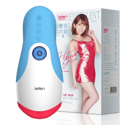 Leten Simulated Mouth Red Lips  Blowjob Oral Sex Masturbation Cup Male Masturbator Sex Toys for Men