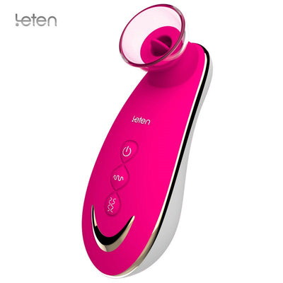 Leten Vagina Sucking Vibrator Sex Toy for Woman Oral Clitoris Tongue Nipple Massager Erotic Sex Adult Products