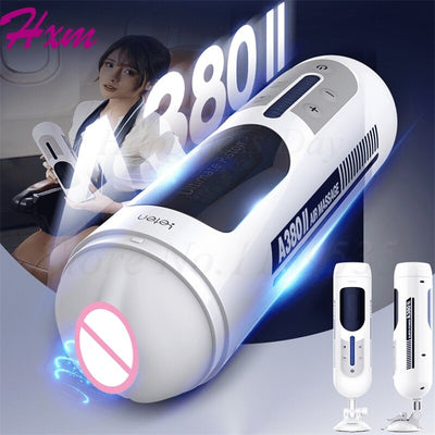 Leten – A380ii Telescopic Male Piston, Masturbation Device, Vibrator, Lifelike Vaginal Suction, Male Sex Toys