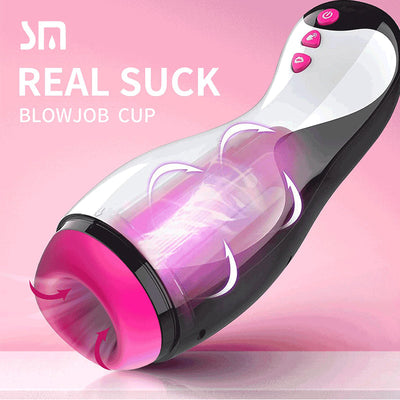 Male Automatic Sucking Heating Vagina Masturbation Cup Real Blowjob Masturbator Adult Toys Oral Sex Machine Sex Toys for Men
