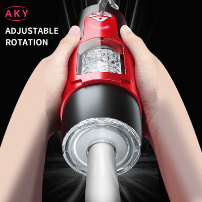 Male Masturbation Cup Blowjob Automatic Telescopic Rotation Heating Silicone Vagina Real Pussy Adult Masturbator Sex Toy for Men