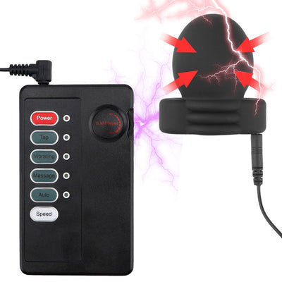 Male Masturbation Electric Shock Penis Electro Stimulator Sex Toys for Men Therapy Penis Massage Glans Trainer Delay Training