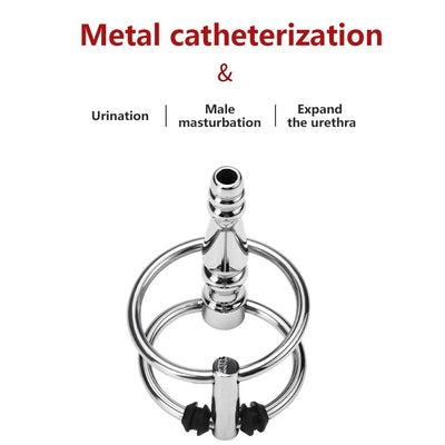 Male Urethra Catheter Sex Toys for Men Penis Ring Metal 7mm Urethral Sound Urethral Dilator Delay Ejaculation Penis Plug for Men