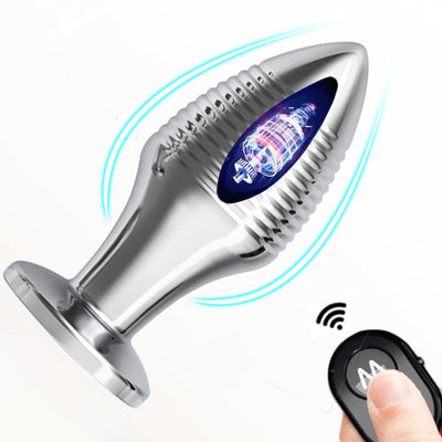 Metal Anal Vibrator Butt Plug Rechargeable 10 Speed Wireless Remote Control Vibrating Anal Sex Toys for Women Men Masturbation