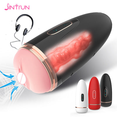 Powerful Vibration Male Masturbator Cup Waterproof Realistic Vaginal Electric Machines Sex Toys for Men