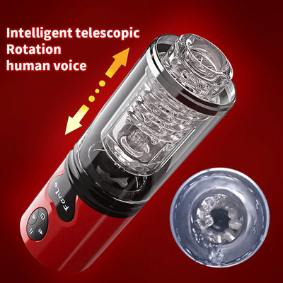 Realistic Vagina Telescopic Masturbator Cup Male Automatic Rotation Erotic Pocket Pussy Masturbation Tools Sex Shop Toys for Men