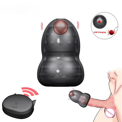 Remote Control Glans Vibrators Male Masturbation Adult Sex Toy for Men Glans Trainer Male Delay Lasting Trainer Vibrators