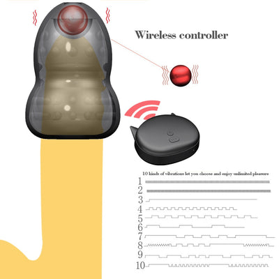 Remote Control Glans Vibrators Male Masturbation Adult Sex Toy for Men Glans Trainer Male Delay Lasting Trainer Vibrators