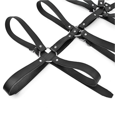 SM Women Bdsm Bondage Pu Leather Straps Sex Slave Bandage Restraint Lingerie Open Bra Flirting Set Sex Products Accessories