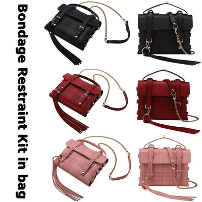 Sex Bondage BDSM Kit Restraints Set Sex Toys with Hand Cuffs Ankle Cuff Bondage Collection &amp; Whip &amp; Collar Choker SM Games