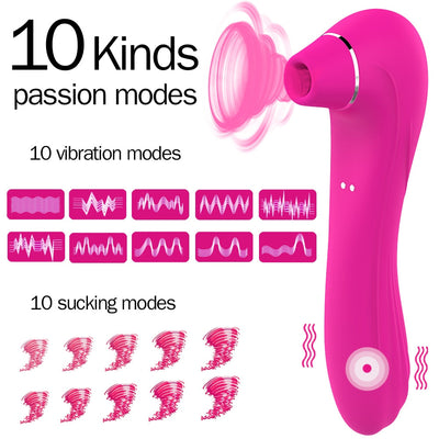 Sex Sucking Toys Vibrator Female Powerful Clitoris Sucker Blowjob Tongue Stimulator Nipple Vagina Pussy Pump for Women Adults 18