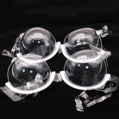 Sexy Women Fashion Ultra-thin Underwear Cup Transparent Clear Push Up Strap Invisible Bras Gathering  See Through Bralette Mujer