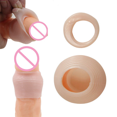 Silicone Foreskin Correction Sleeve Sex Penis Extender Cock Ring Glans Guard Protection Rings Sex Toys for Men Delay Ejaculation
