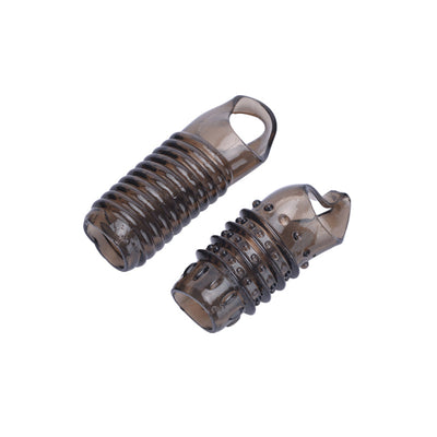 Silicone Reusable Penis Sleeve Strapon Delayed Ejaculation Chastity Device Lock Sperm Erection Sex Toys for Men Bondage Gear