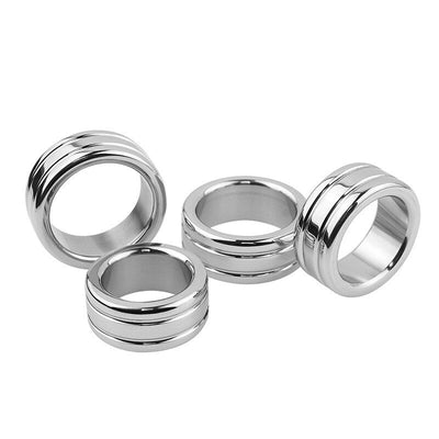 Stainless Steel Cock Ring Metal Penis Bondage Lock Restraint Ring Male Time Delay Ejaculation Penis Ring BDSM Sex Toy for Men