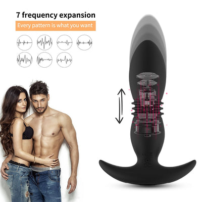 Telescopic Vibrator Anal Plug Sex Shop Prostate Massage Stimulator Female Masturbator Butt Plug Anal Beads Sex Toys for Couple