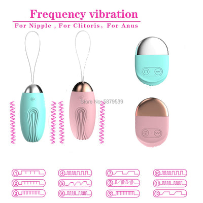 USB  Clitoris Stimulator Waterproof Wireless Vibrating Jump Sex Egg Remote Control Bullet Vibrator Sex Toys for Women 10 Speed
