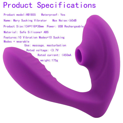 Vaging Sucking Vibrator 10 Speeds Vibrating Sucker Oral Sex Suction Clitoris Stimulator Erotic Sex Toy for Women Sexual Wellness