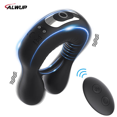 Wireless Remote Men's Cock Penis Rings Vibrator Sex Toys for Men Delay Ejaculation Vibrating Couple Cockring Male Masturbator